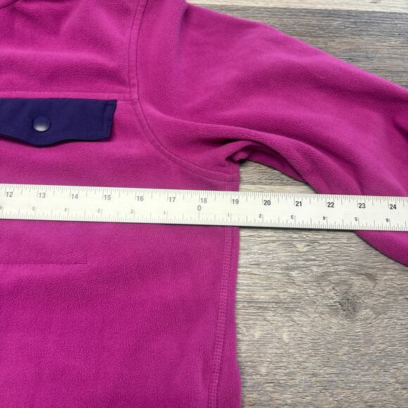 Eddie Bauer Purple Womens‎ M High Neck Quarter Snap Polar Fleece Popover Jacket - Picture 4 of 9